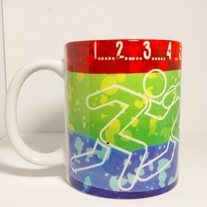 Handmade - Running Colorful Coffee Tea Mug - Runner - Christmas Gift - 10 miles